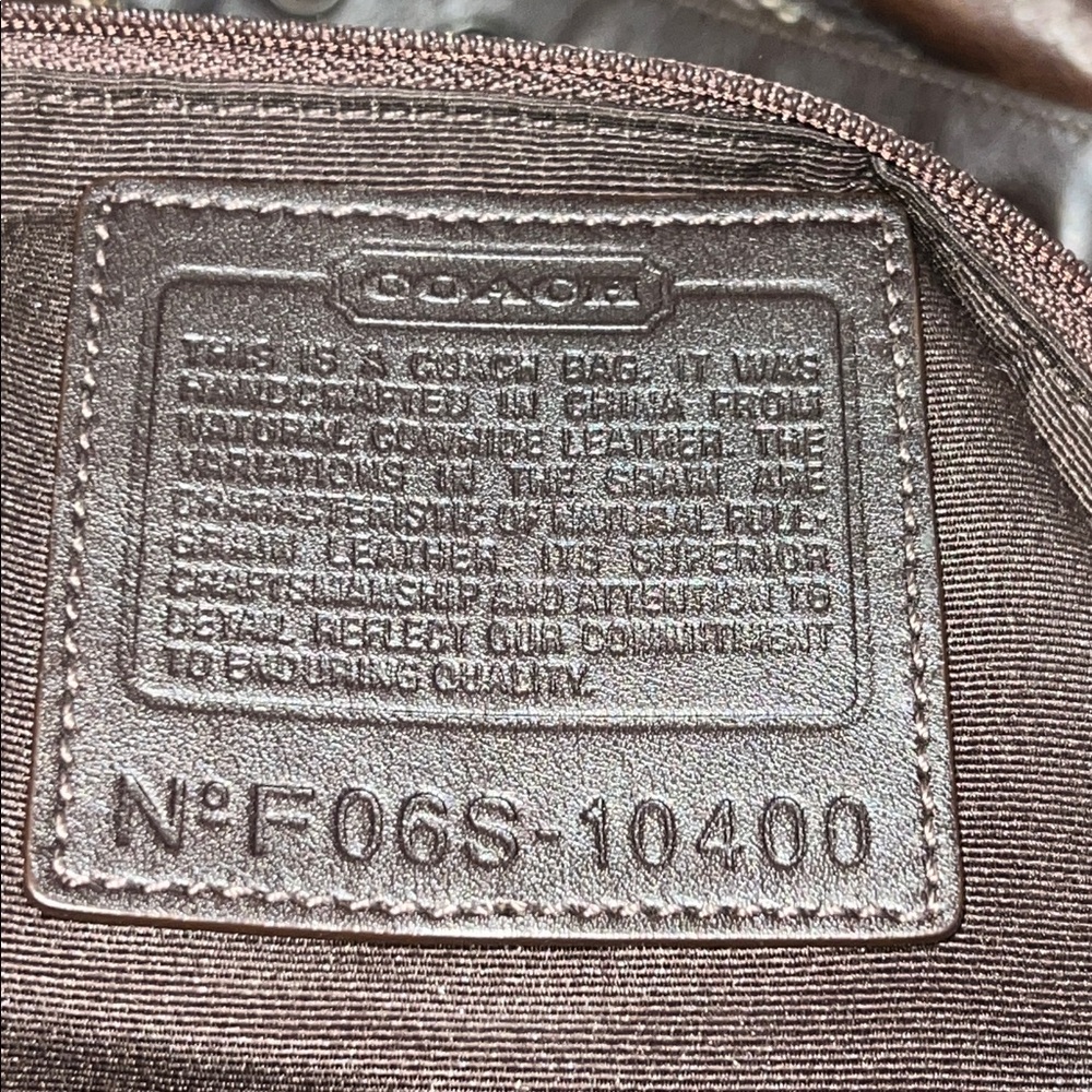 Coach Chelsea Laced Brown Pebbled Leather Duffle Shoulder Bag VINTAGE - Picture 16 of 16